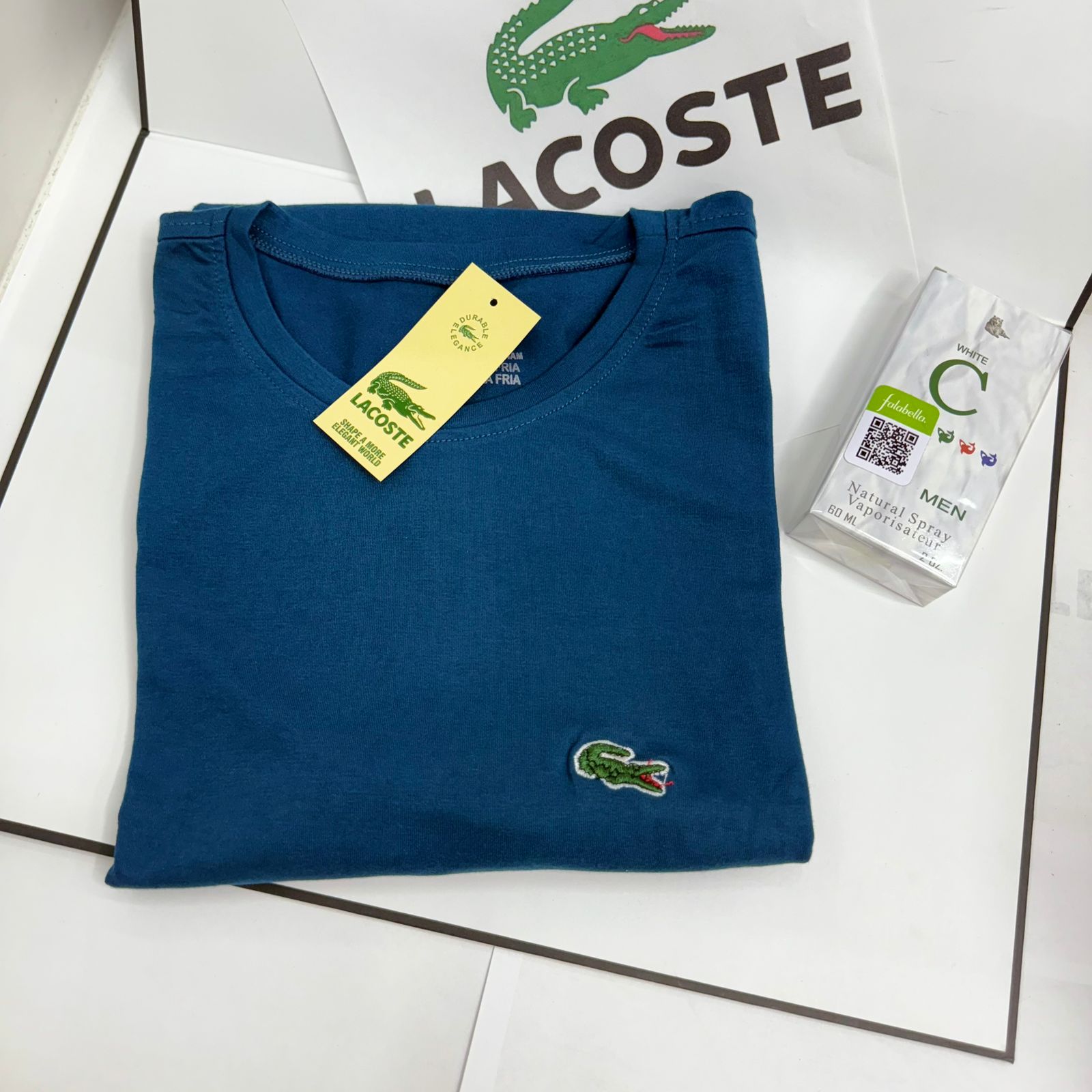 🛒En este pack se evian 5 camisetas LACOSTE✨