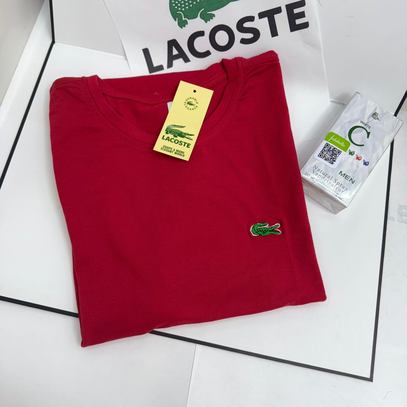 🛒En este pack se evian 5 camisetas LACOSTE✨
